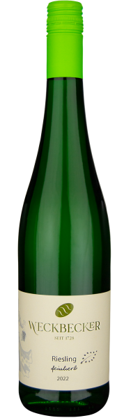 2023 Bio Riesling feinherb Hatzenporter Burg Bischofstein von Weingut Weckbecker - Wei&szlig;wein