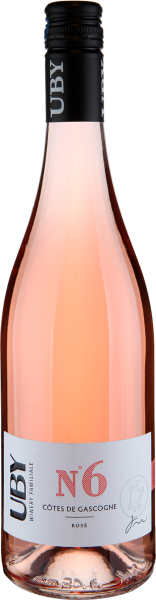 2025 Uby N&deg;6 Ros&eacute; C&ocirc;tes de Gascogne von Domaine dUby - Ros&eacute;wein