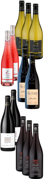 12 Fl. &raquo;Vall&eacute;e du Rh&ocirc;ne&laquo; -paket Vignerons de Tavel