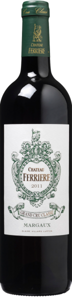 2011 Margaux Ch&acirc;teau Ferri&egrave;re Grand Cru Class&eacute; Rotwein, trocken