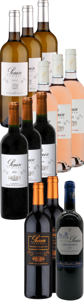 12 Flaschen Bordeaux Probierperpaket von Ch&acirc;teau Penin